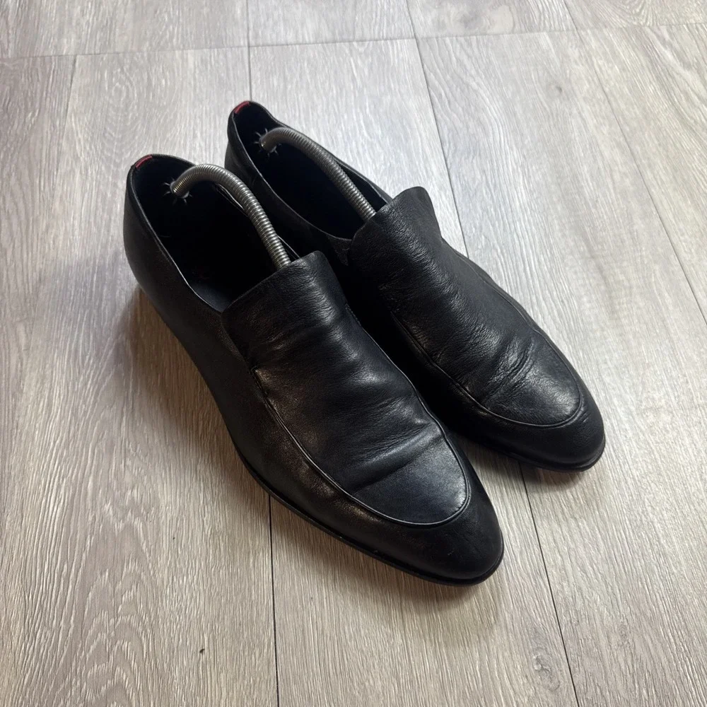 Hugo Boss Shoes Mens 9 Black Driving Loafers Slip On Dress Formal Office Wedding